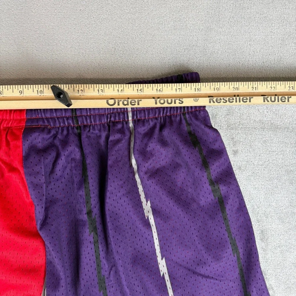Toronto Raptors Mitchell Ness Split Swingman Shorts Mens 2XL Purple Red $95 NWT